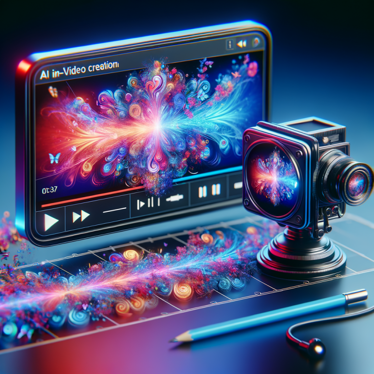 An AI-based video creation tool with vibrant aesthetics. The tool is capable of transforming text or photos into engaging and creative videos using advanced machine learning models. The produced results have a professional look. The overall design of the tool interface is sleek with a touch of modernity.