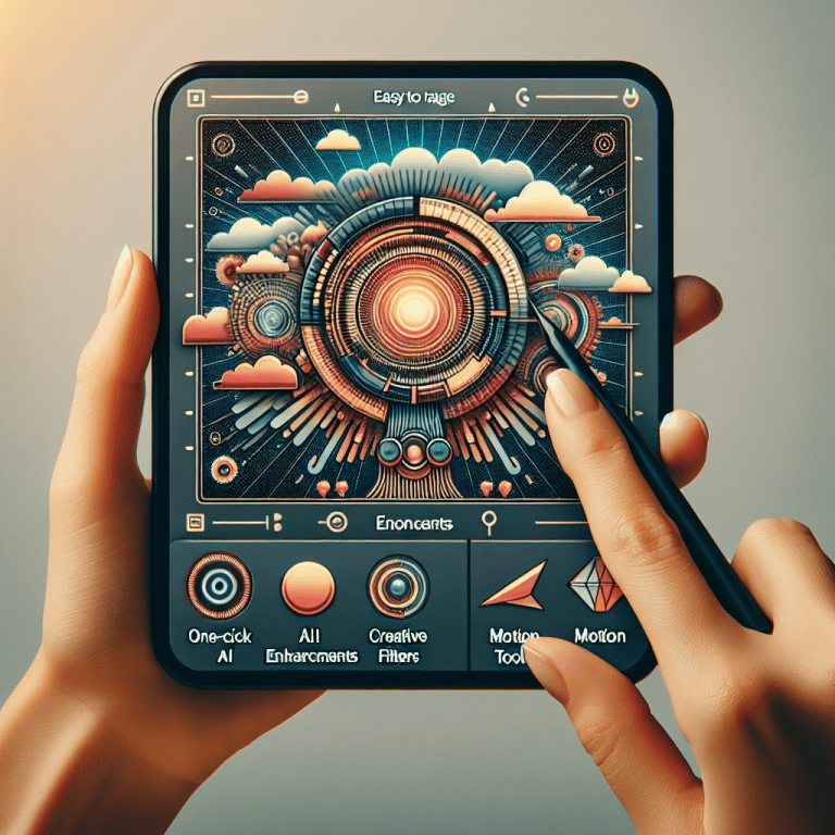 makes pro-level editing fun and fast with one-tap AI enhancements, creative filters, and motion tools.