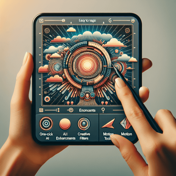 makes pro-level editing fun and fast with one-tap AI enhancements, creative filters, and motion tools.