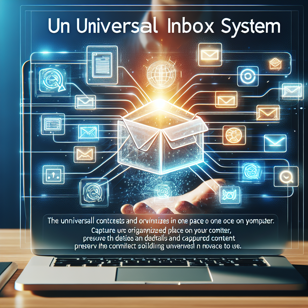 captures content from anywhere on your computer, creating a universal inbox that preserves context and source details.