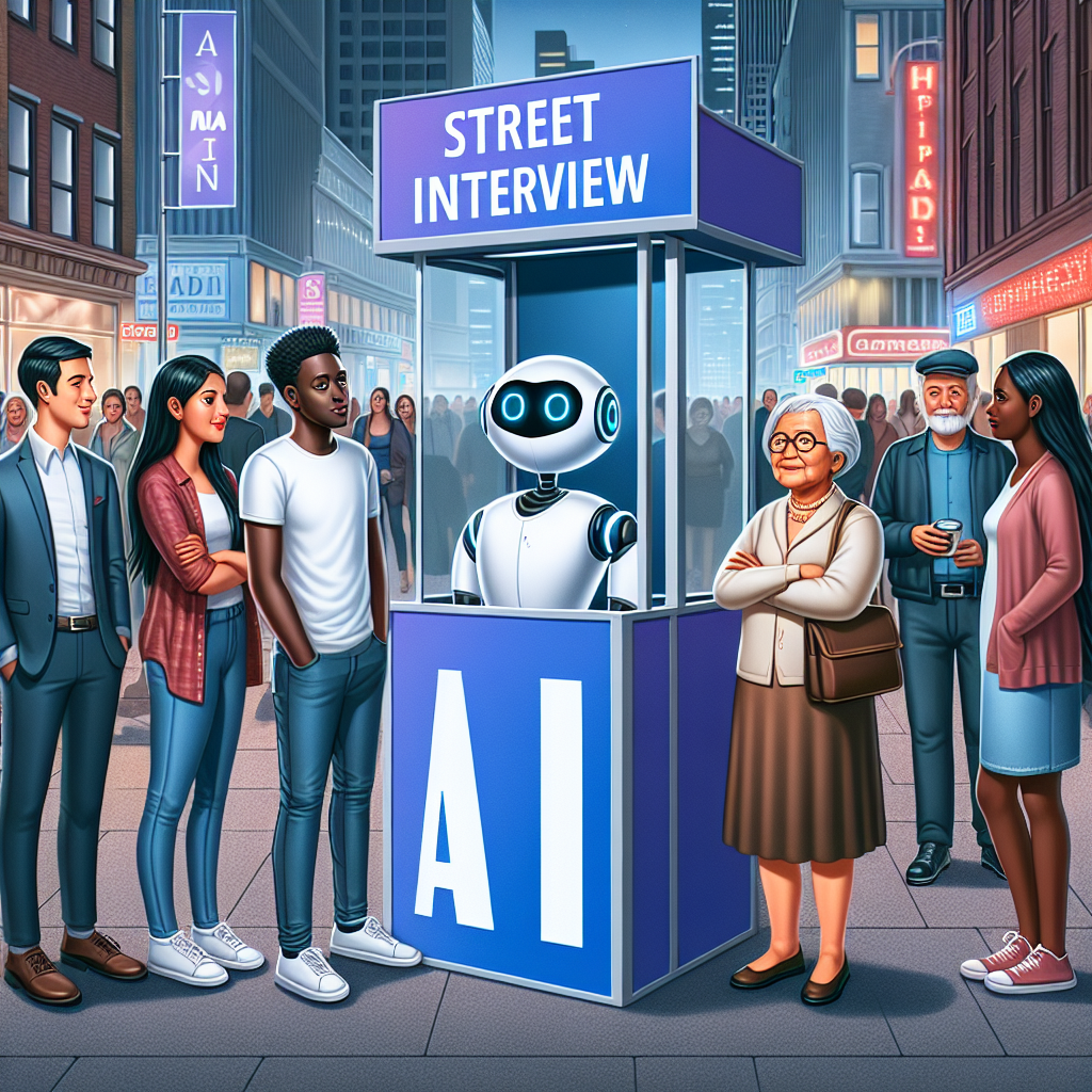 generates lifelike street interview videos from simple prompts, removing the need for filming or editing.