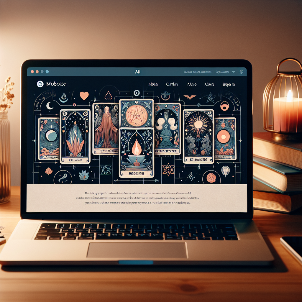 delivers AI-powered tarot readings online, providing card interpretations and full spreads and no need for an app.
